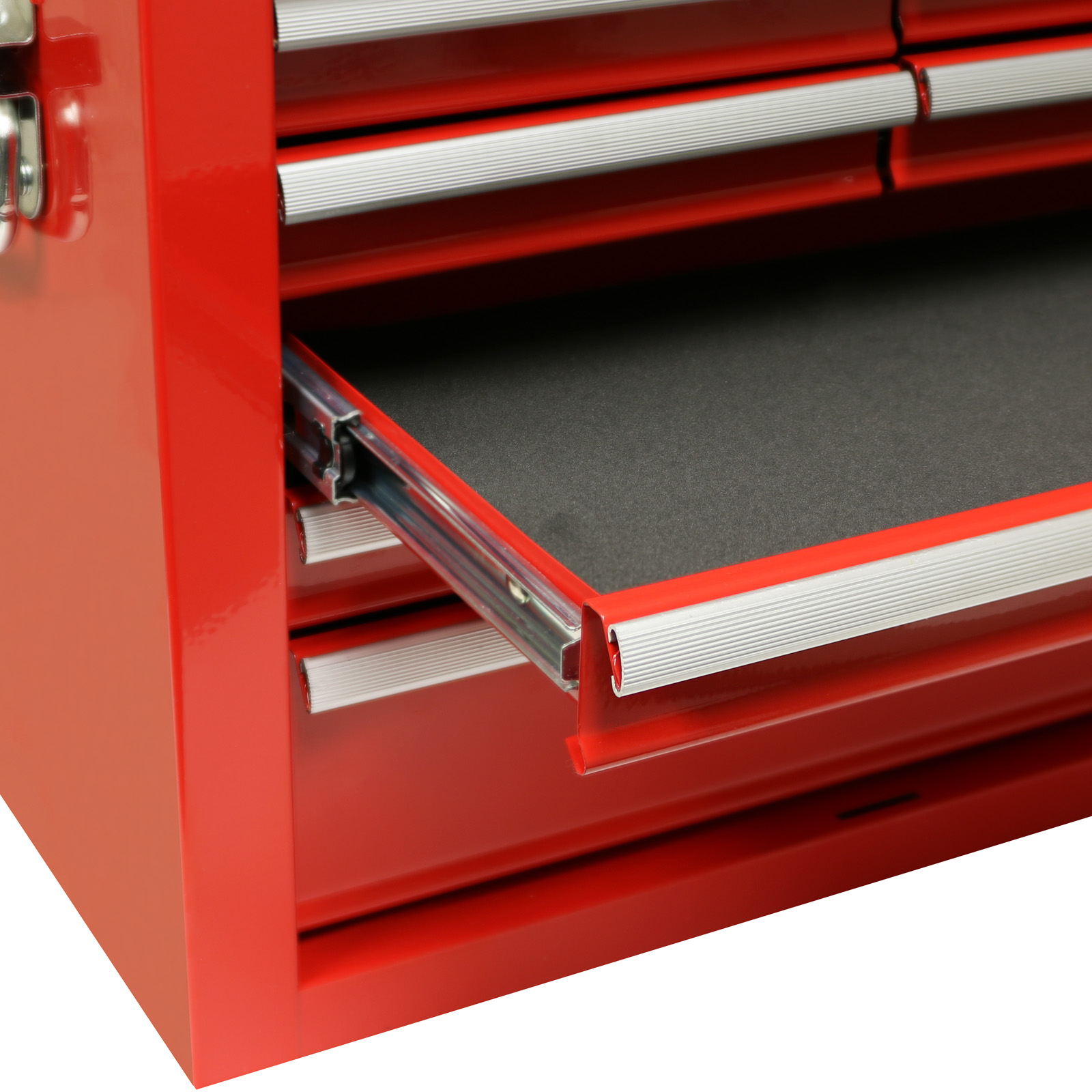 HARDCASTLE RED 9 DRAWER METAL TOP CHEST TOOL STORAGE BOX/BALL BEARING